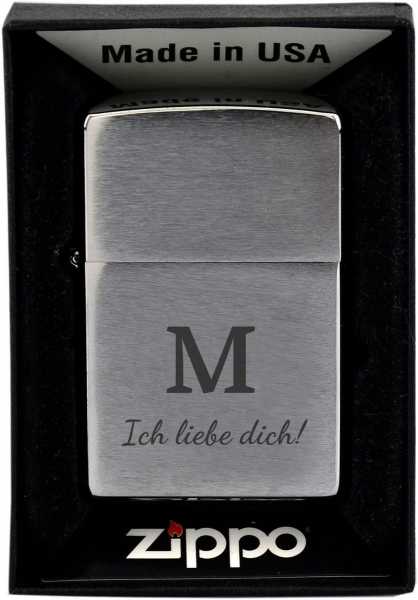 Personalisierbares Zippo Liebe Dich mit Schachtel