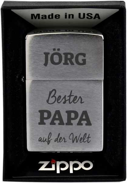 Personalisierbares Zippo Bester Papa in der Schachtel