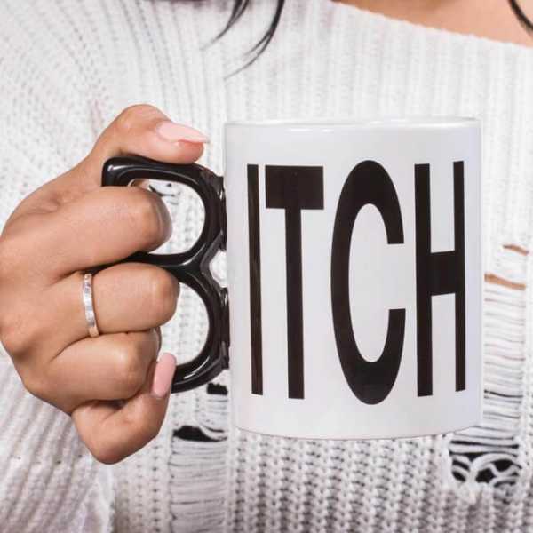 Originelle Tasse "B" ITCH aus hochwertiger Keramik