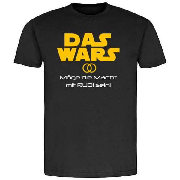 Personalisierbares T-Shirt «Das Wars» in schwarz