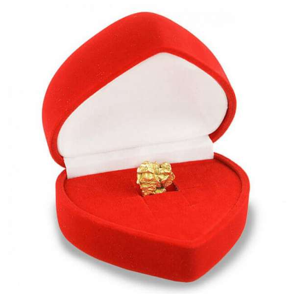 Personalisierbare Sternschnuppe in gold mit Geschenkbox in rot